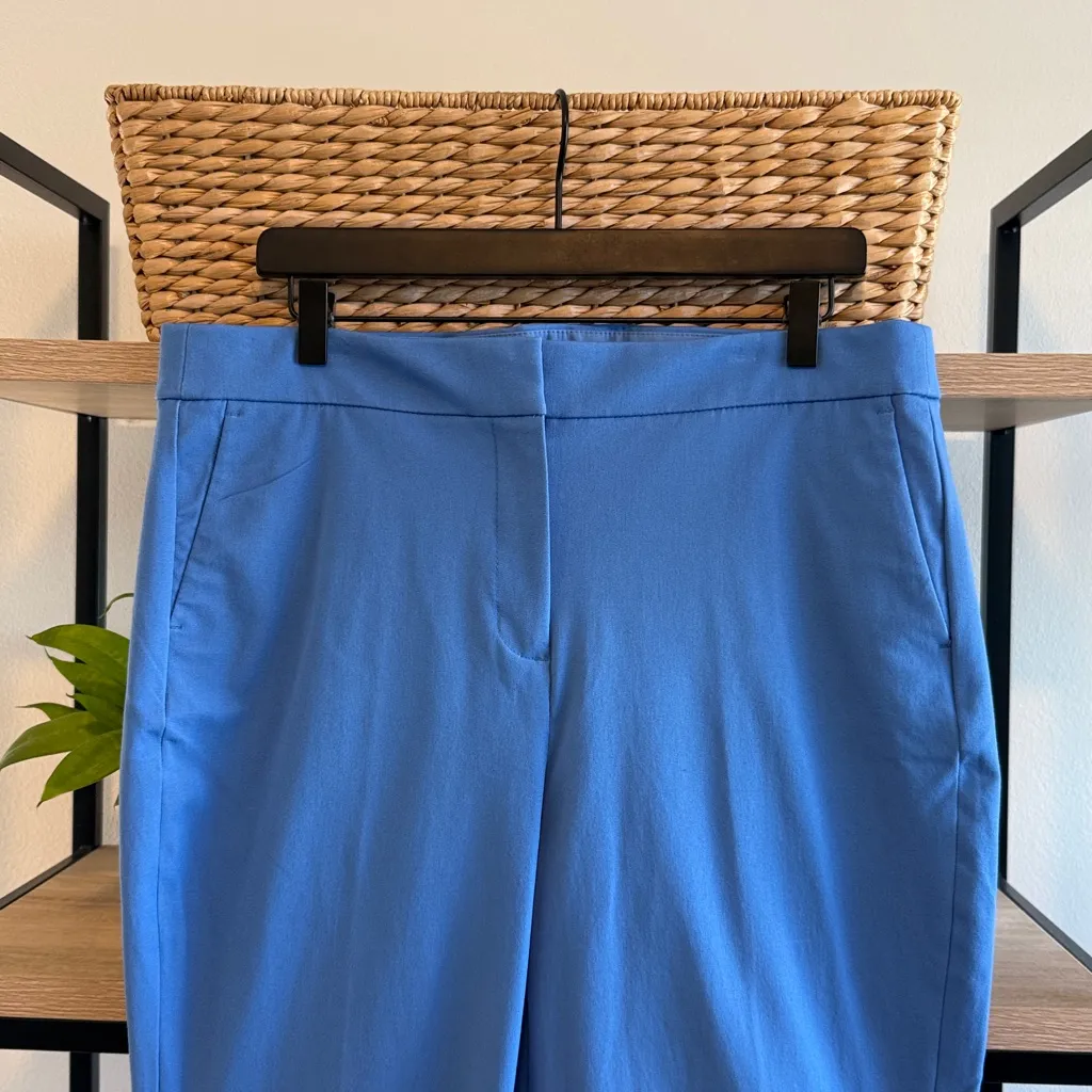 NWT J Crew Kelsey Cropped Stretch Flare Blue HighRise Woven Career Dress Pant 14 - Image 3