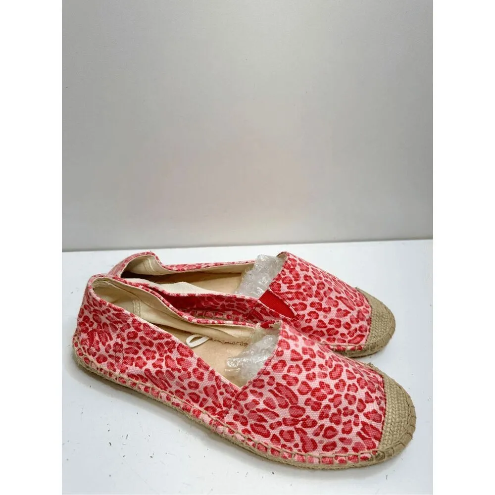 Joules Espadrilles Womens Size 9US Pink Leopard Print Slip On Shelbury Shoes NEW - Image 3
