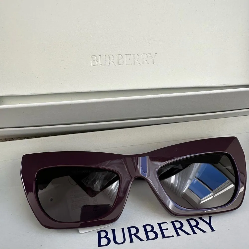Burberry 51mm cat eye sunglasses PURPLE VIOLET 51-21-140mm NWT - Image 8