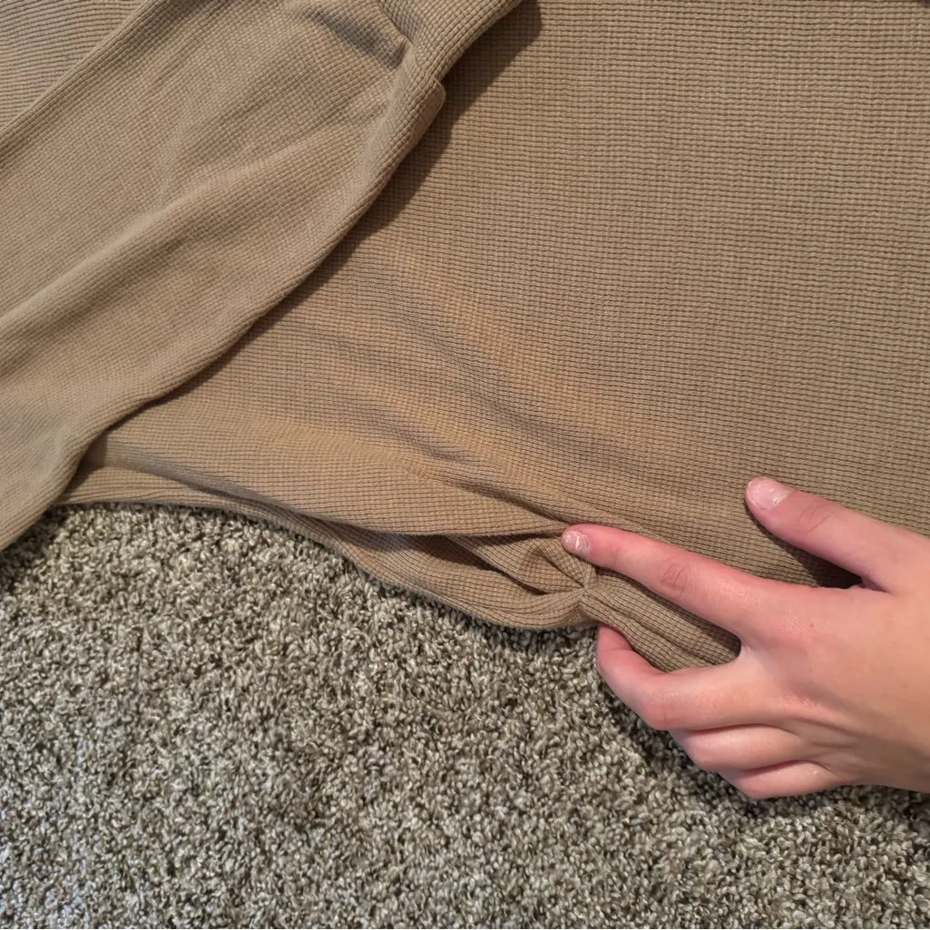 Tan Long Sleeve Button - Image 4