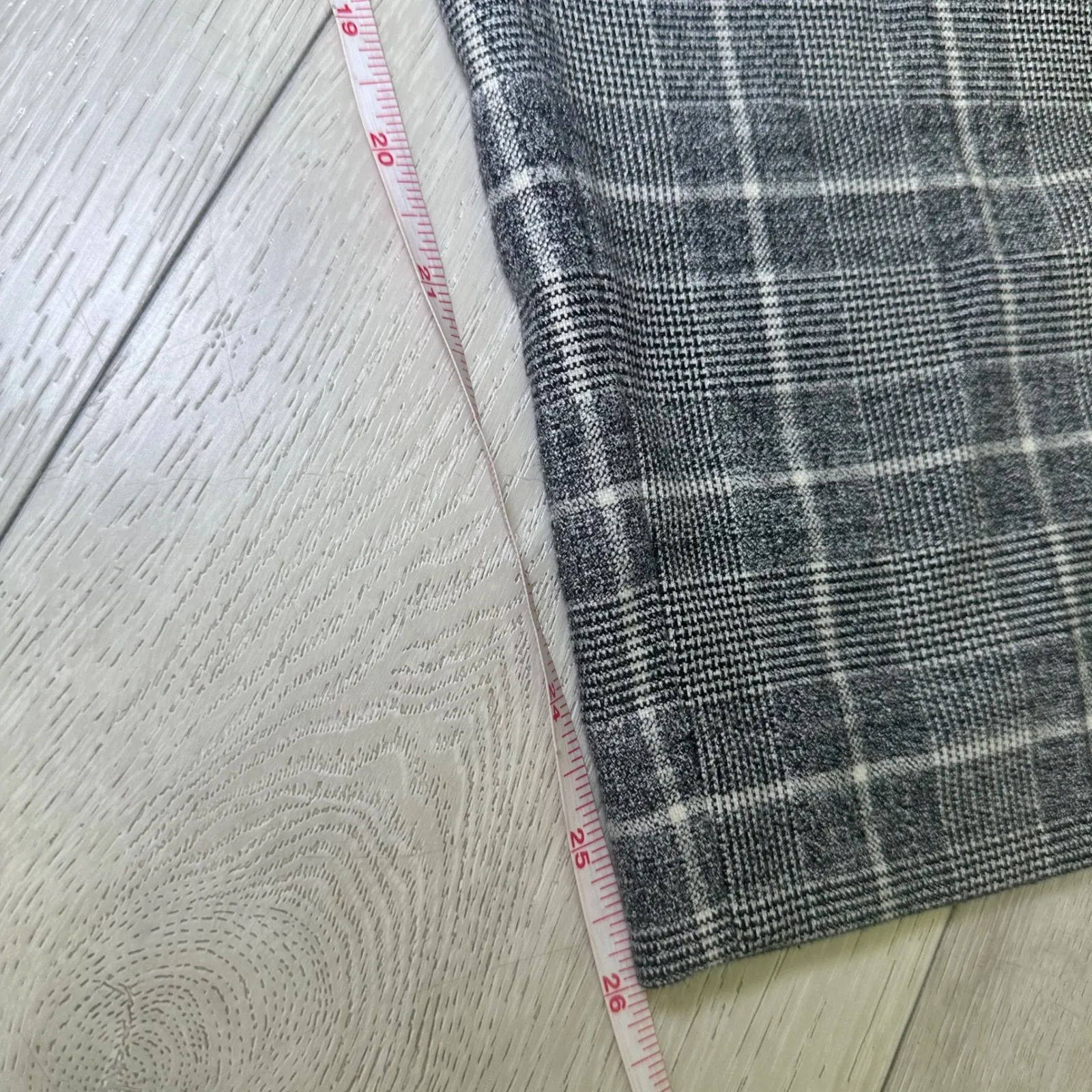 Gap women cropped plaid belted tie front office work pants trousers black gray 8 - Image 4