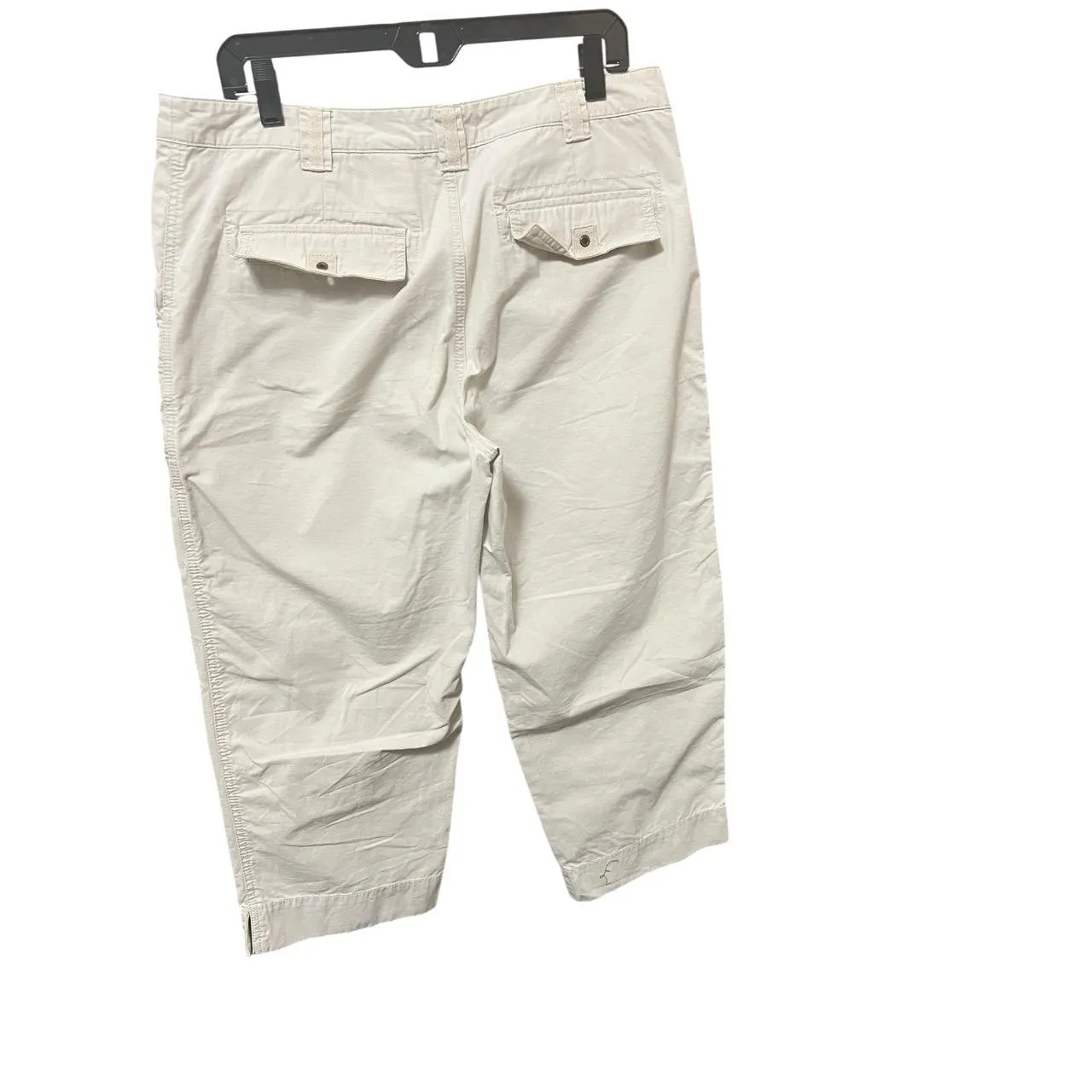 Eddie Bauer Capri Pants Womens Size 14 Khaki Tan Cargo Gorecorp Hiking Casual - Image 3