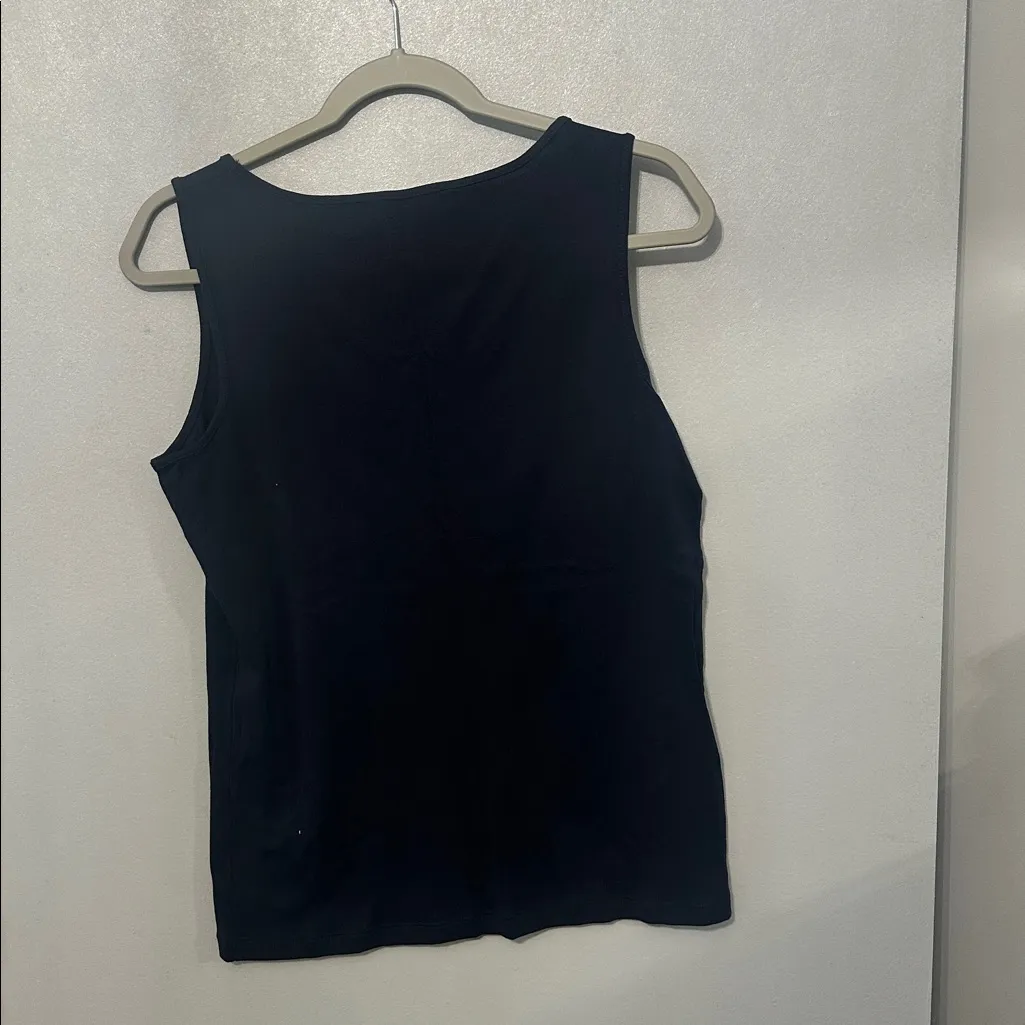 Jones New York Signature Dark‎ Navy Blue Tank Top - Image 4