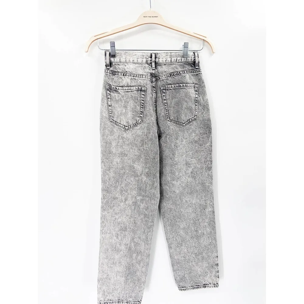 PacSun High Rise Straight Leg Gray Acid Wash Denim Jeans Size 26 - Image 4