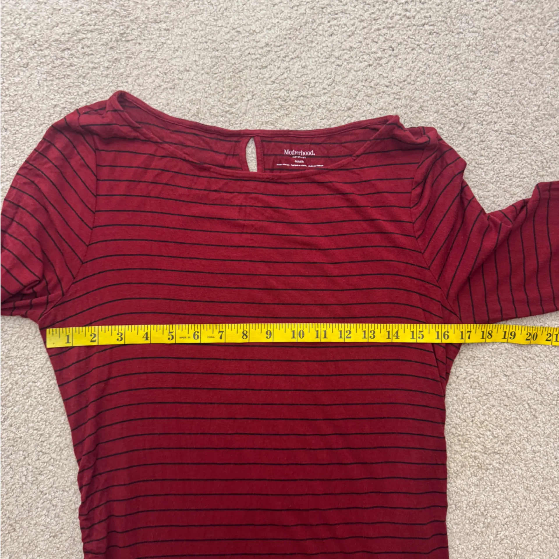Women's Motherhood Red Striped Top - Image 5