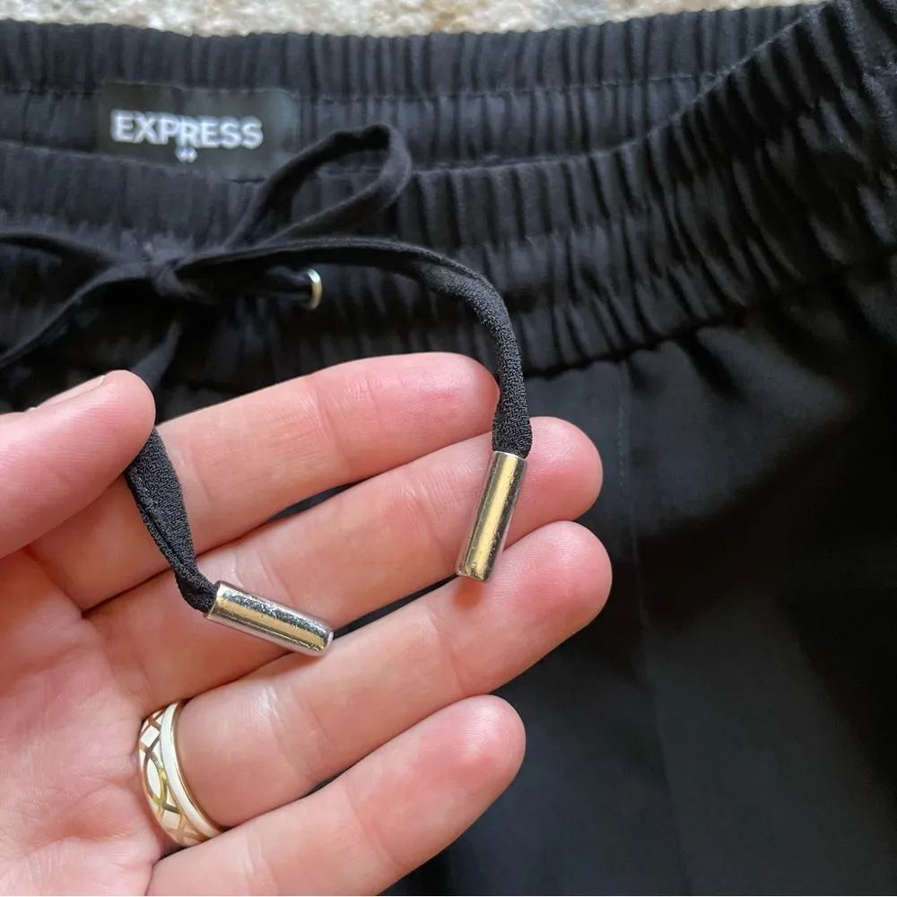 Express Tapered Cropped Drawstring Cigarette Going Out Pants XS - Image 5