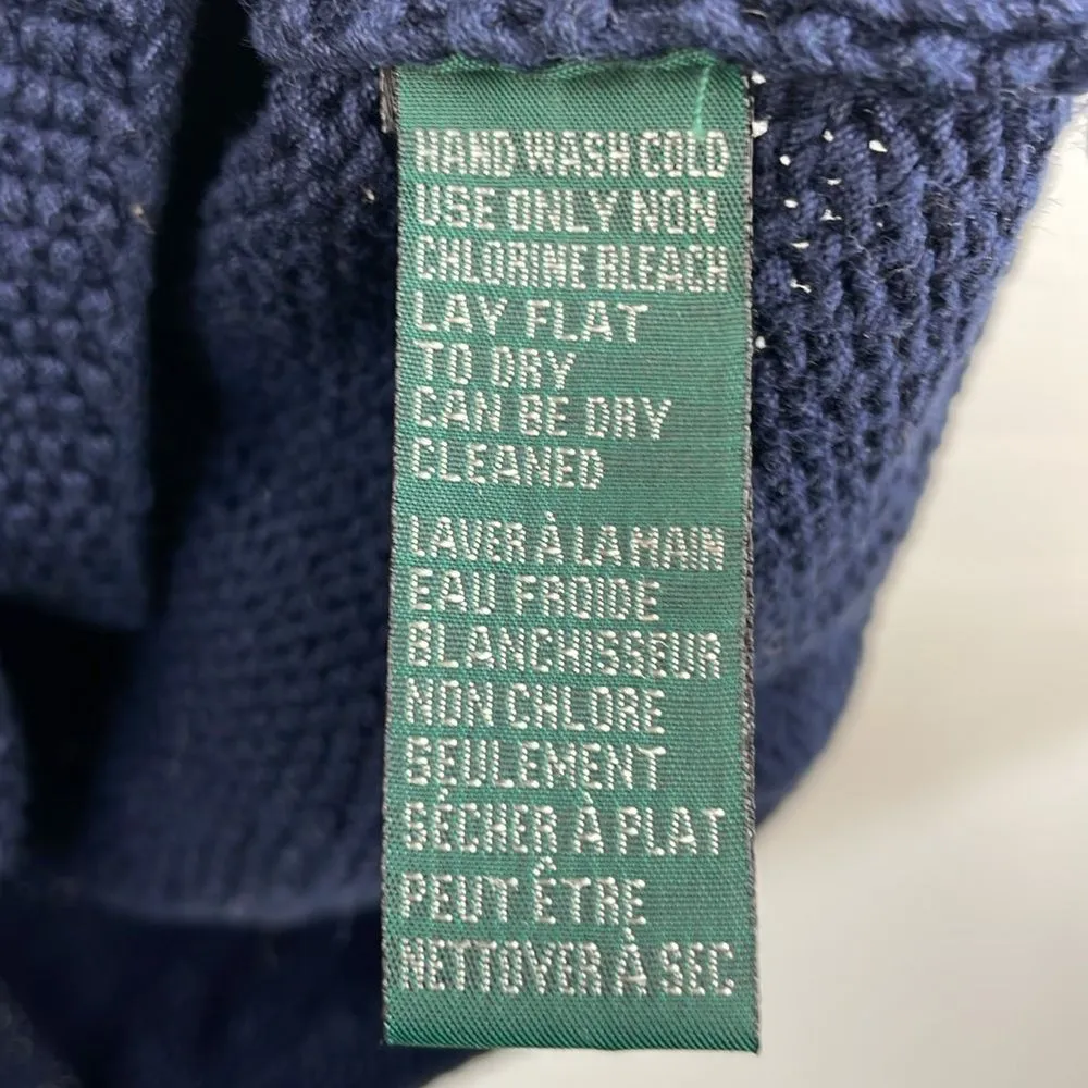Lauren Ralph Lauren Navy Blue Knit Vest sleeveless cotton size Small - Image 9
