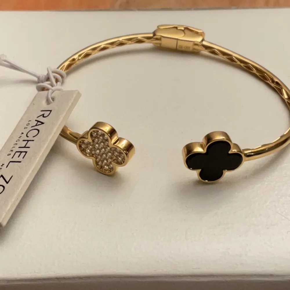 NWT Rachel Zoe Sterling Silver Clover Bracelet Set - Image 7