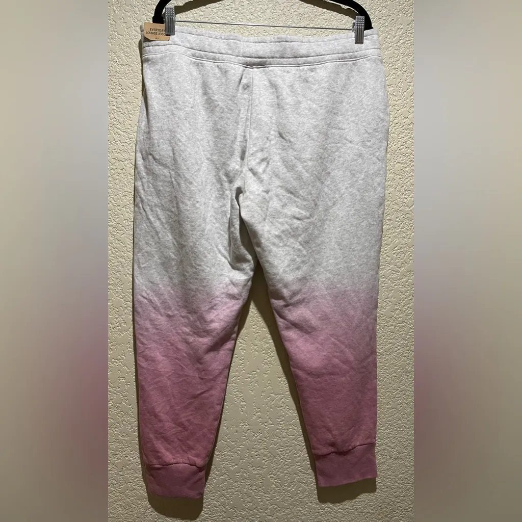 Victoria's Secret Pink NWT Gray and Pink Ombre Joggers With Pockets Size XL - Image 5
