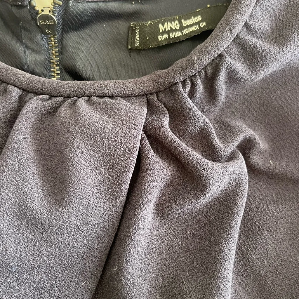 Mango  Navy Blue Mini Dress - Image 2