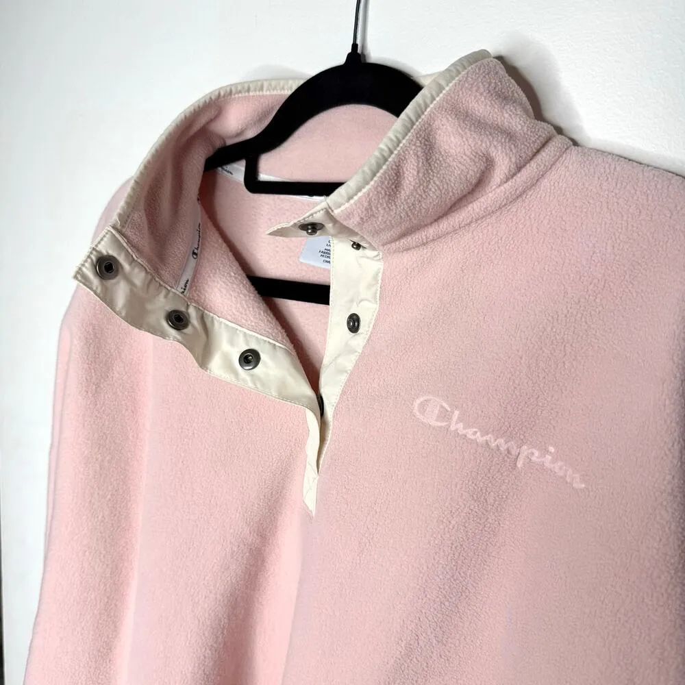 Explorer Soft Long Sleeve Mock Neck Fleece Pullover Sweater Large Pink - Image 2