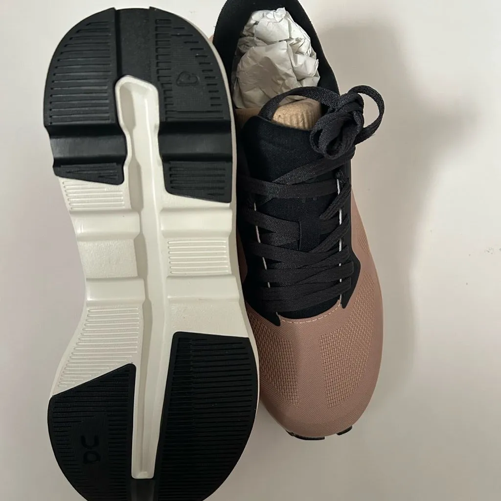 On cloud womens running cloud zone sneakers rosebrown/black sz 6 NIB - Image 5