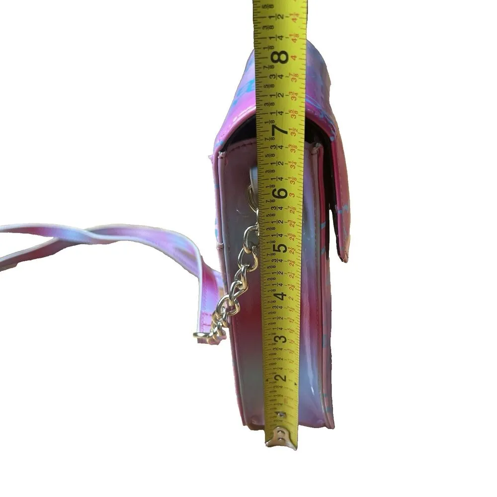 Luv Betsey By Betsey Johnson Crossbody Purse Bag Pink Blue Logo - Image 9