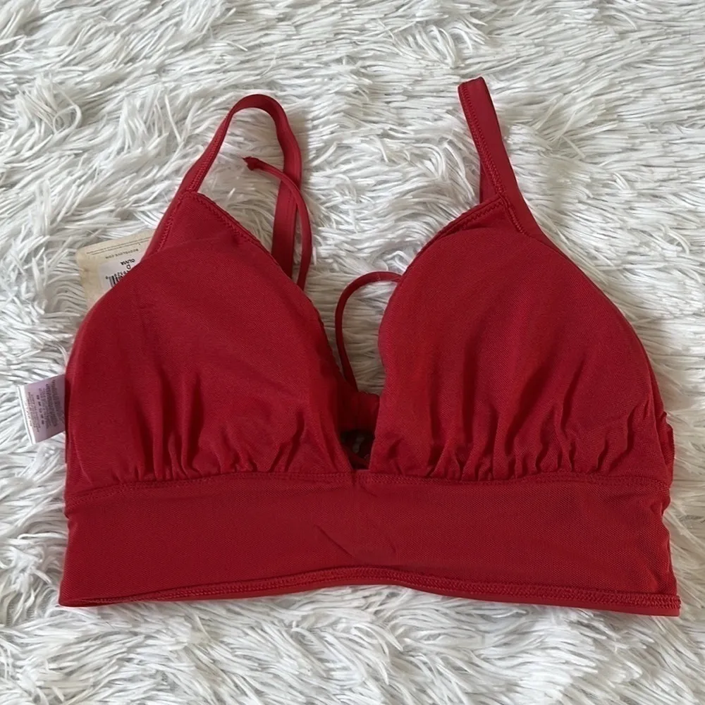 BODY GLOVE Bikini top SENSES OLIVIA TRIANGLE front/back tie CHERRY Size D Cup - Image 13