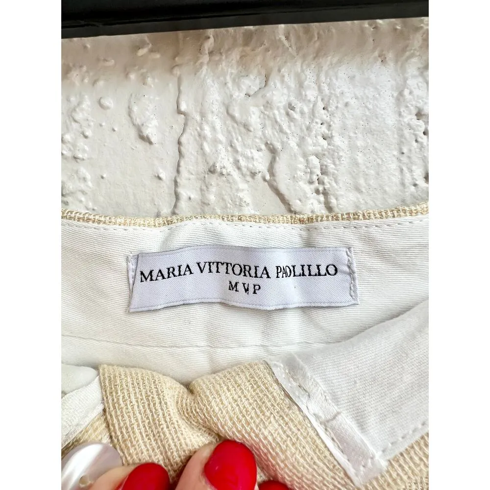 MVP Wardrobe Malibù High Waisted Wide Leg Palazzo Pants Beige Women's 38 / US 4 - Image 5