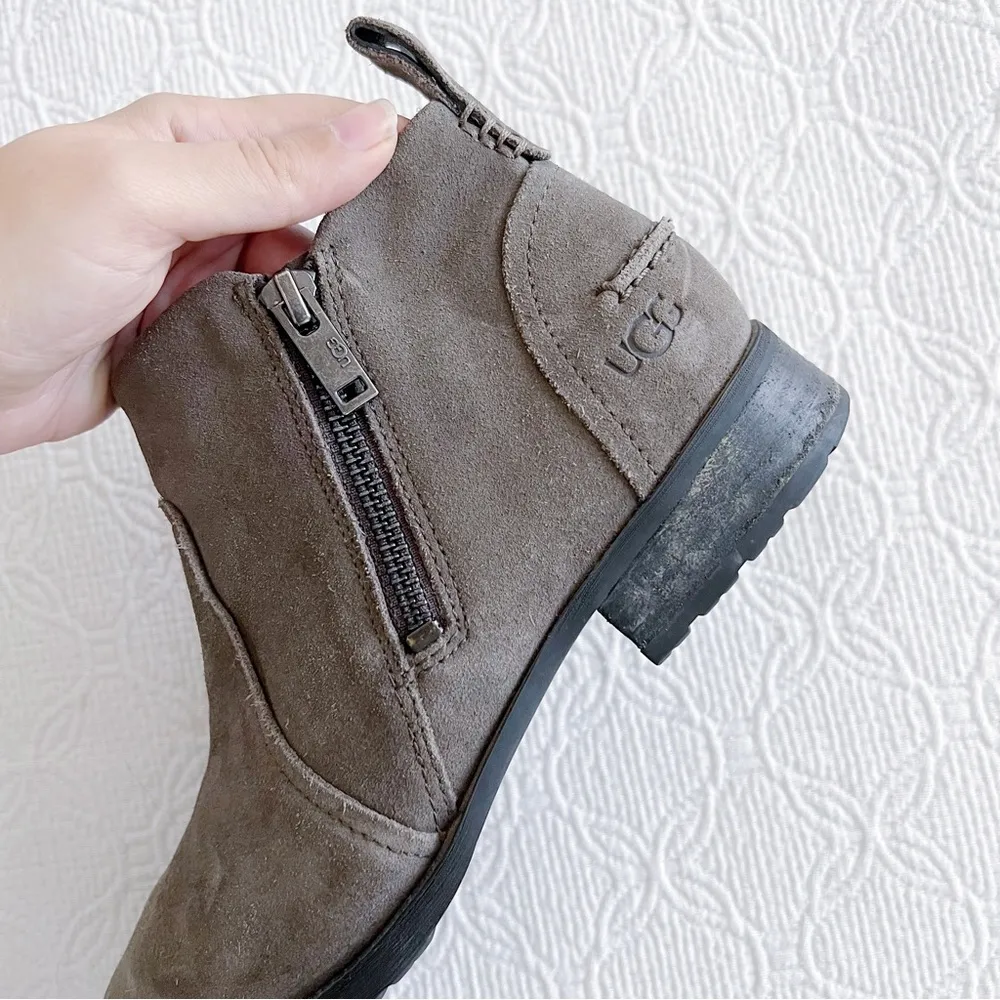 UGG • Aureo II Suede Ankle Boot bootie waterproof Slate grey leather zip - Image 7