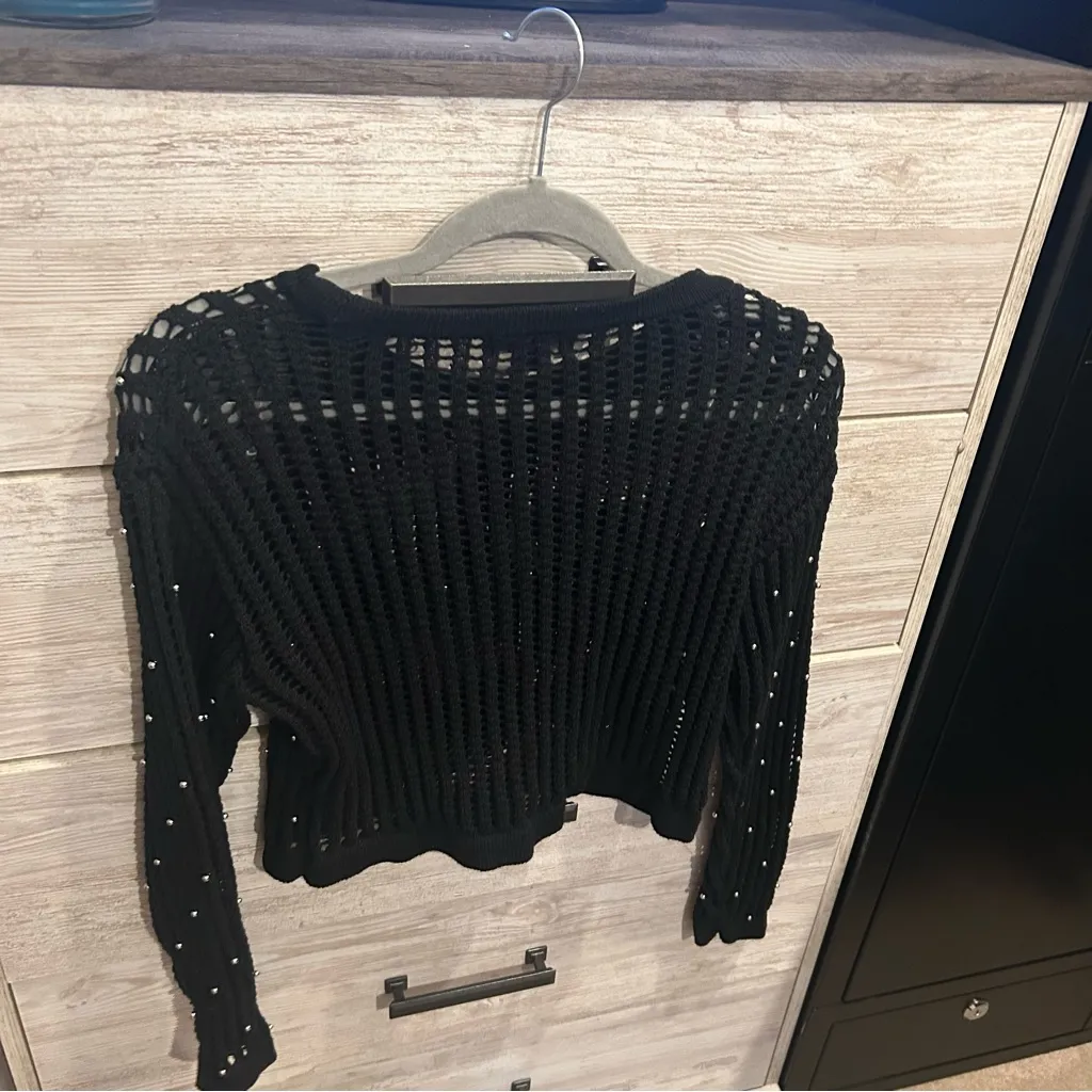 Black Knit Pearl Like - Image 4