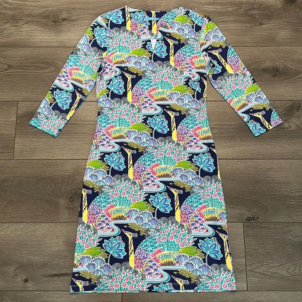 J.‎ McLaughlin Carly Paradise Print Sheath Dress Multicolor Catalina Cloth XS - Image 3