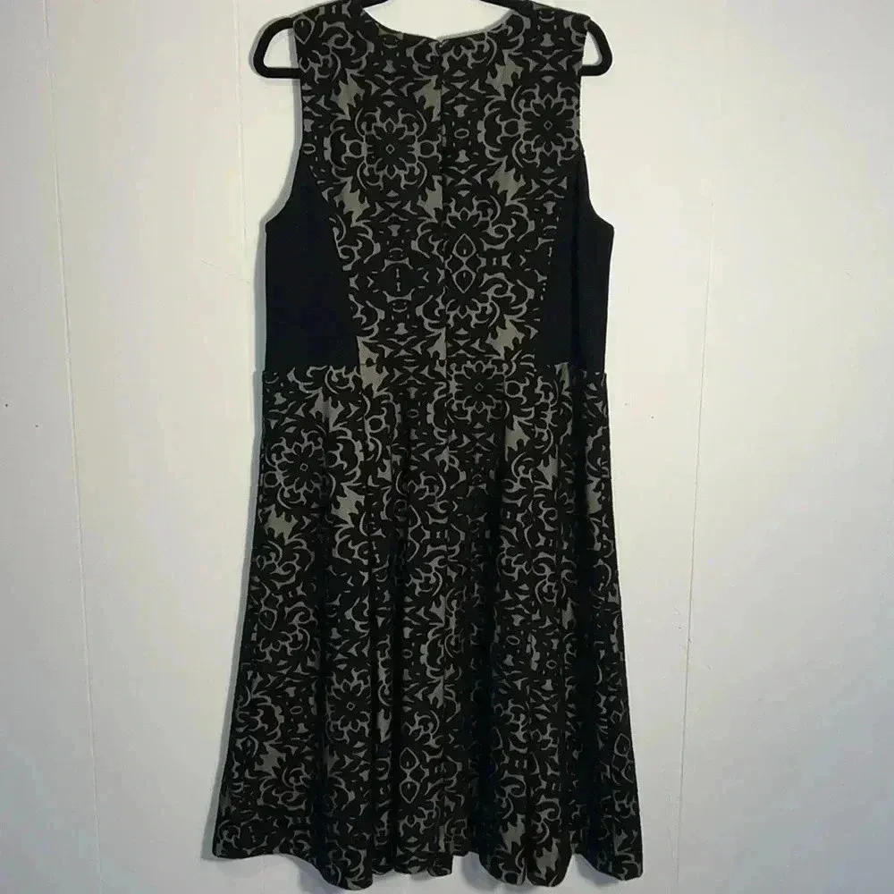 NWT Charter Club Winter Elegance Deep Black Midi Fit & Flare Dress - Image 2