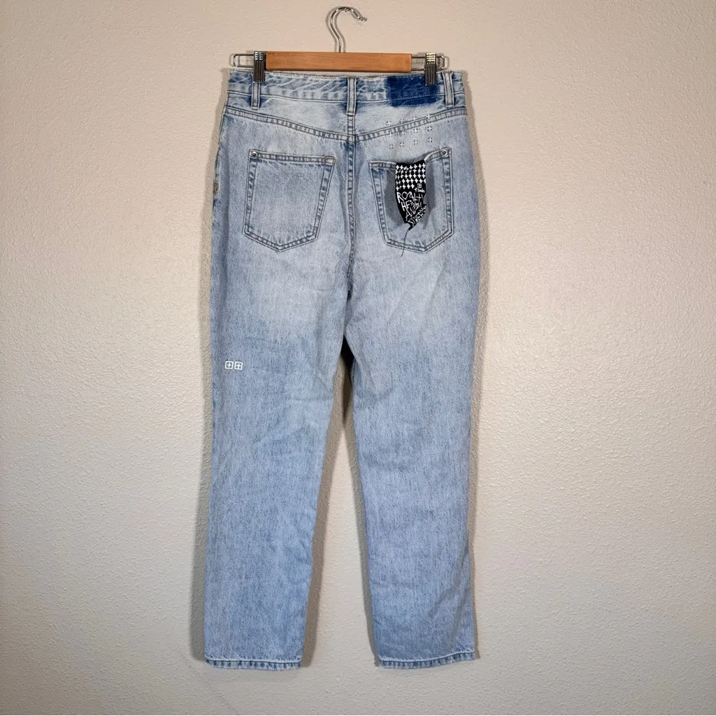 Ksubi Blue Straight Leg Jeans Womens 27 Fall Denim Casual High Rise Cotton - Image 6