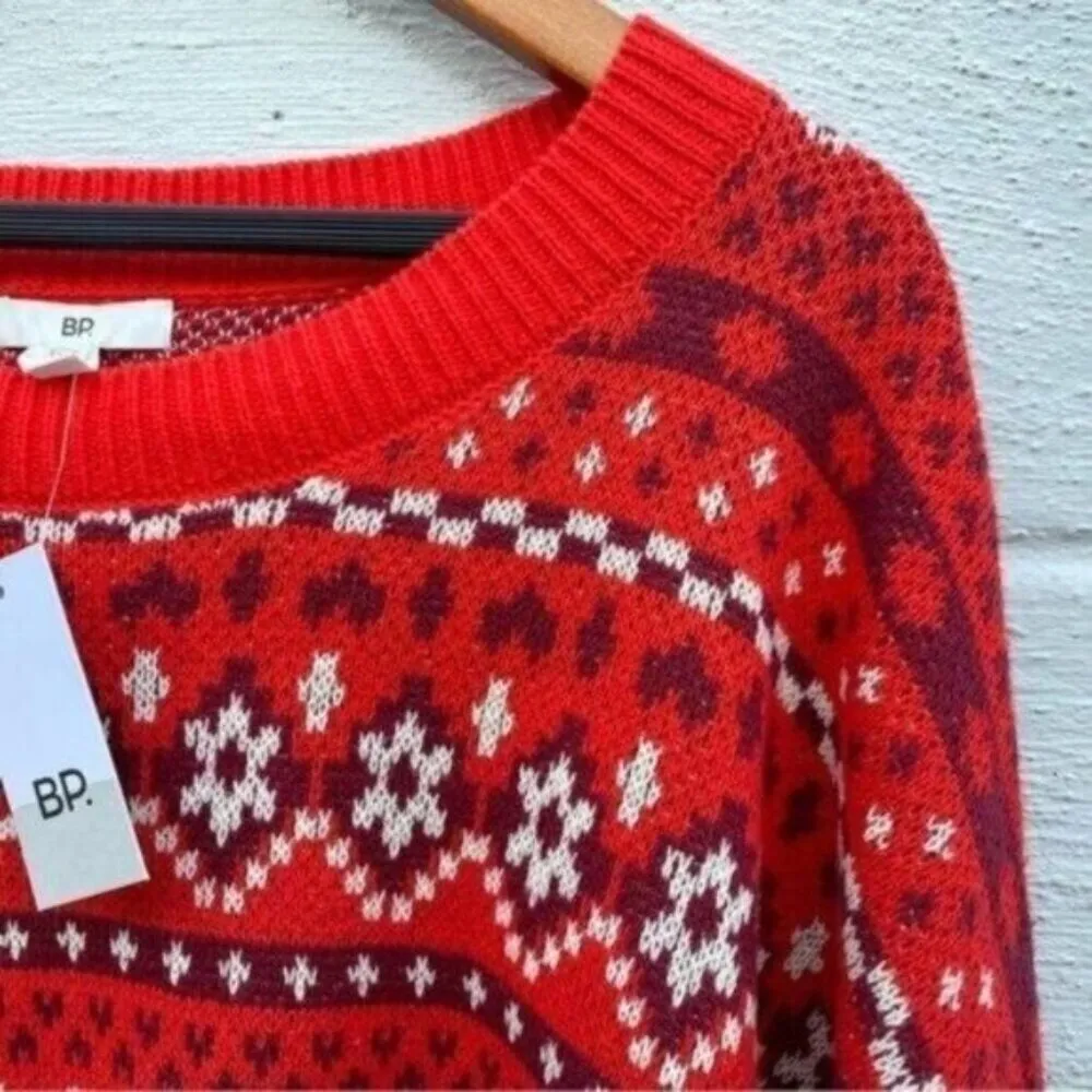 BP Fair Isle Ying Yang Red Sweater New 3X - Image 6