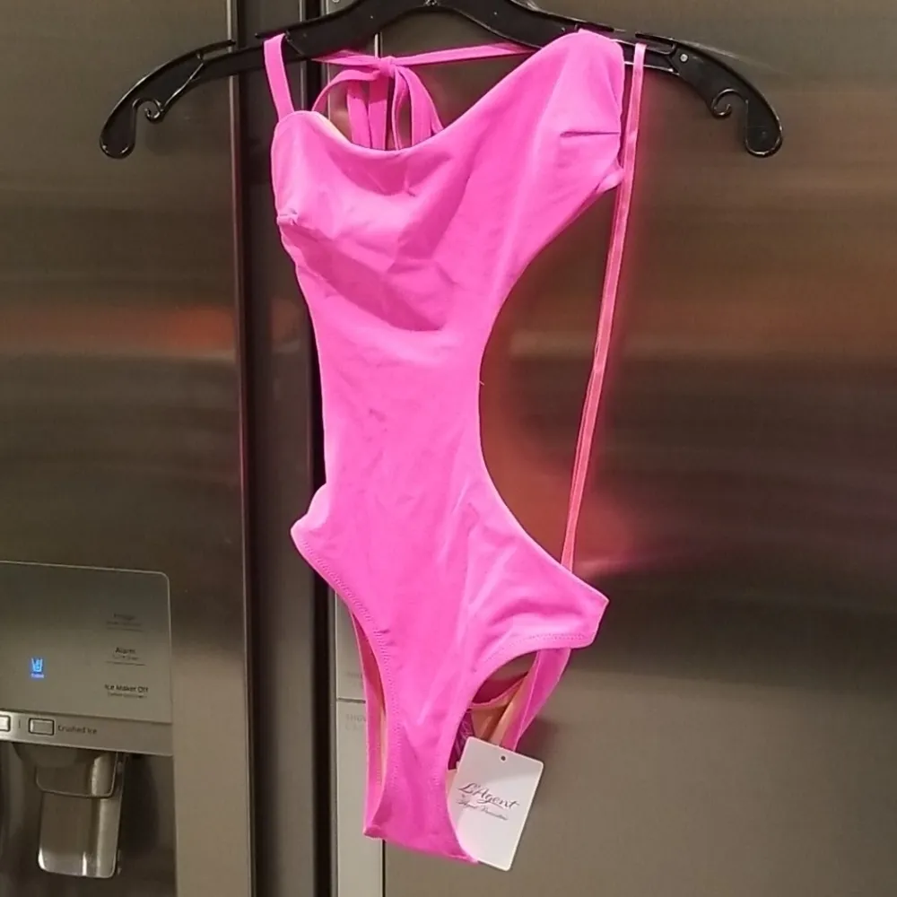 💕L'AGENT by AGENT PROVOCATEUR💕 Agata Swimsuit ~ Pink XS NWT Black - Image 14