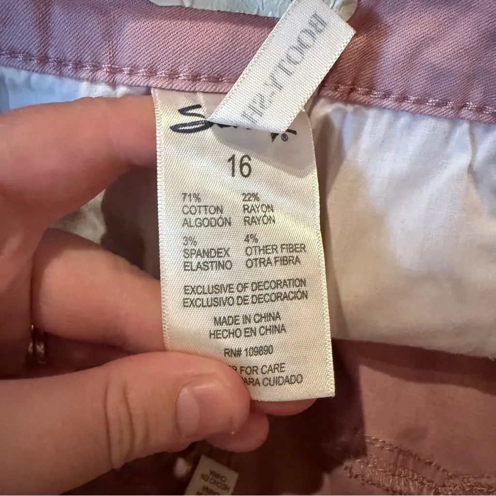 Seven7 Jeans Women’s‎ Size 16 Pink Ankle High Rise Skinny Leg Booty Shaper Fit - Image 6