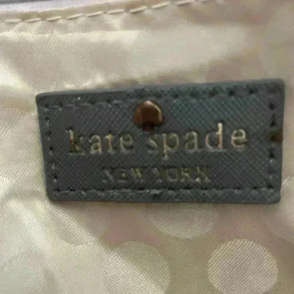 Kate Spade Greta Court Penny Saffiano gray/silver glitter tote bag - Image 5