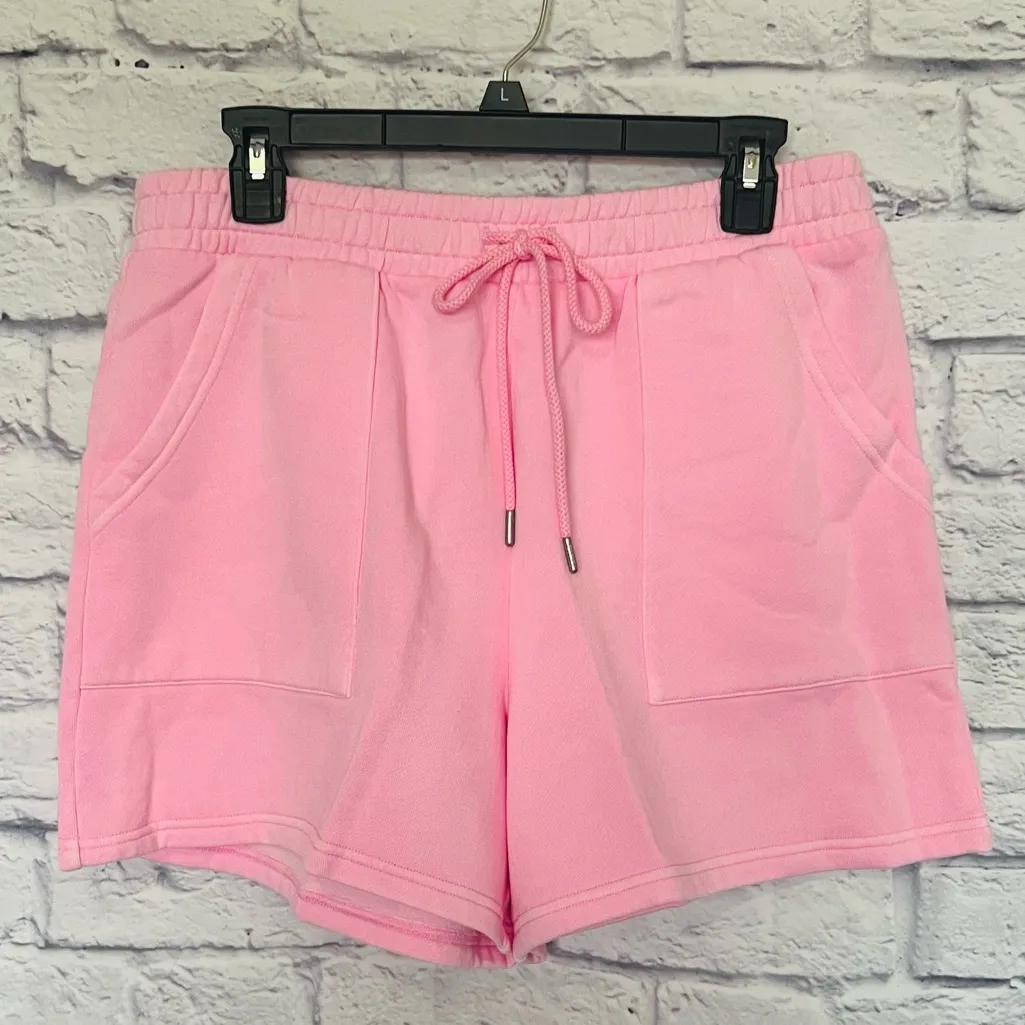 PINK VICTORIA’S SECRET Ivy Fleece Sweat Shorts High Rise Pink Lollipop Logo XL - Image 3