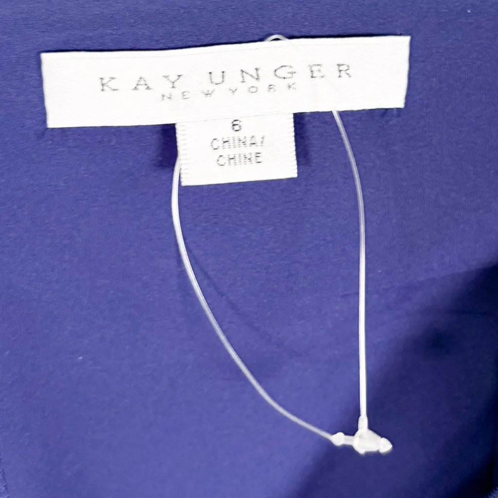 NEW, Kay Unger Coco Elegant Blue and Green Floral Ball Gown, Size 6, MSRP $398 - Image 9