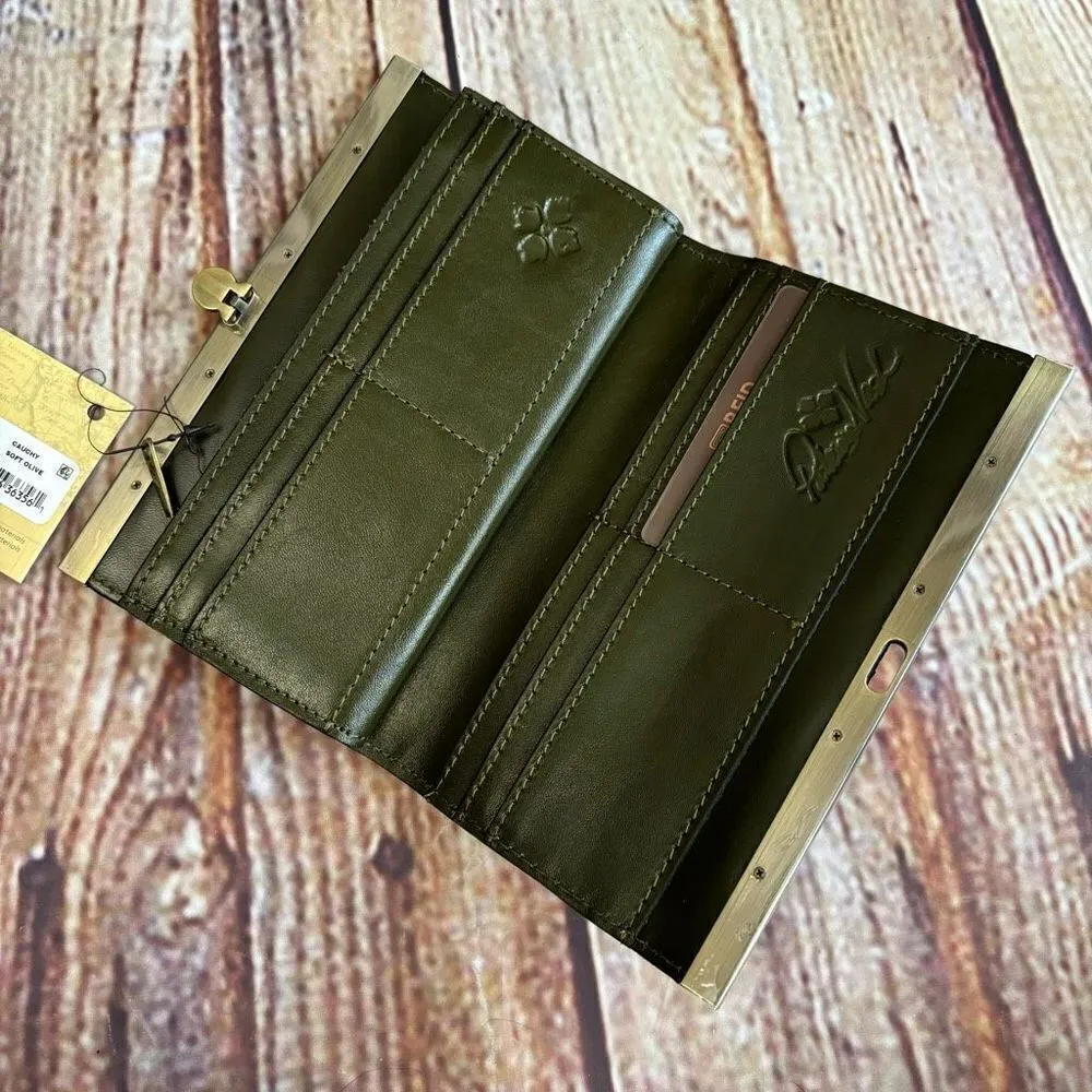 Patricia Nash Bundle Tooled Cauchy Wallet Olive Leather Brand New NWT - Image 2