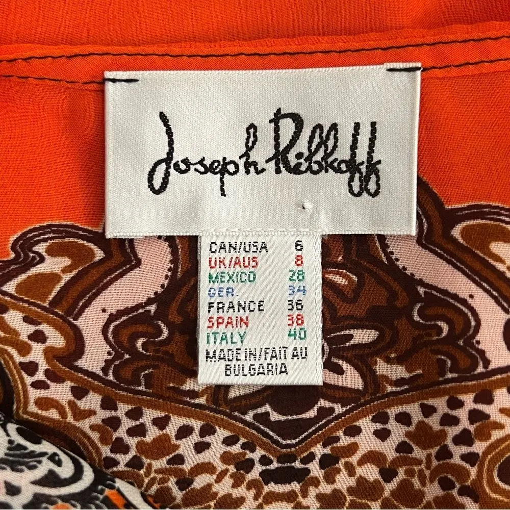 Joseph Ribkoff Colorful Sheer Blouse with Multicolored Rhinestones Size 6 - Image 12