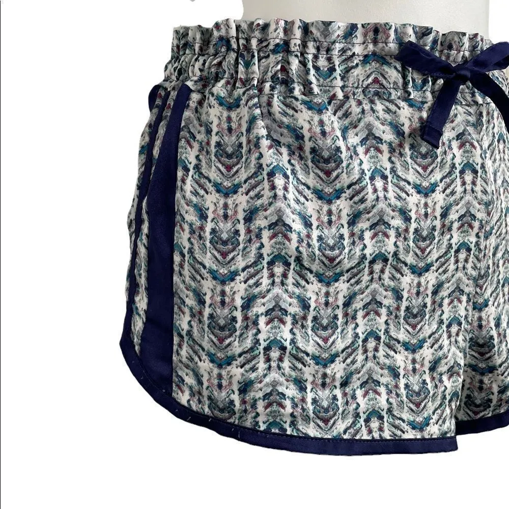 Victoria Secrets Geometric Tribal Striped Pajama Shorts Blue S/P - Image 6