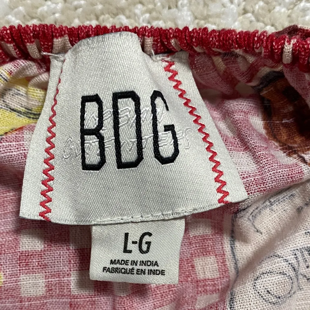 BDG Red Gingham Strapless Dress - Image 11