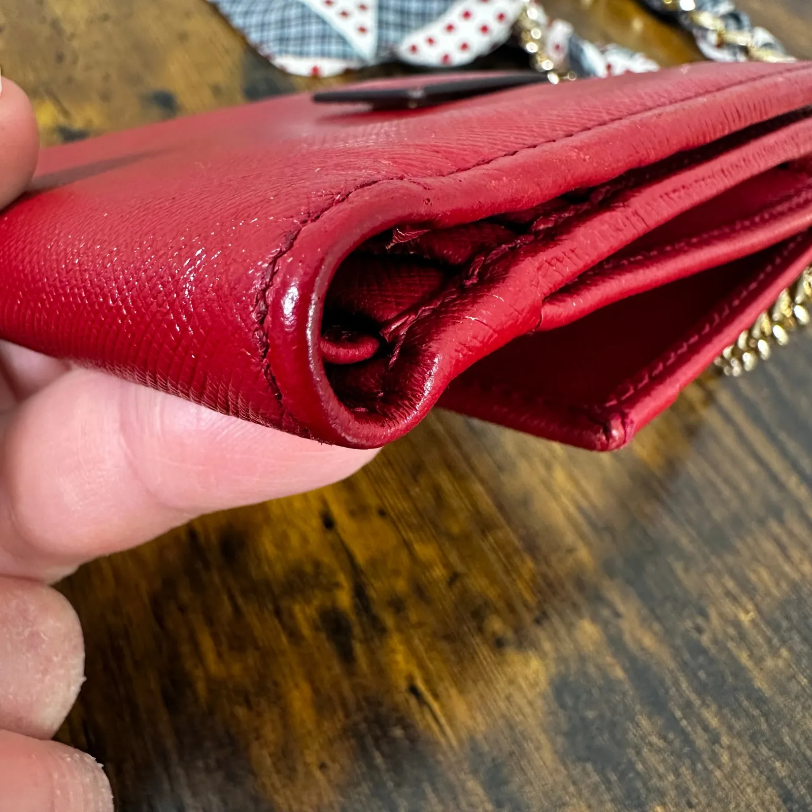 Rare Salvatore Ferragamo "Love" Compact Wallet Red Leather - Image 12