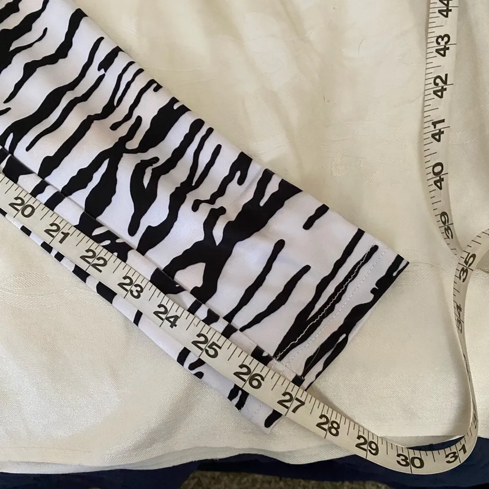 Zebra Print Black & White Unitard M - Image 3
