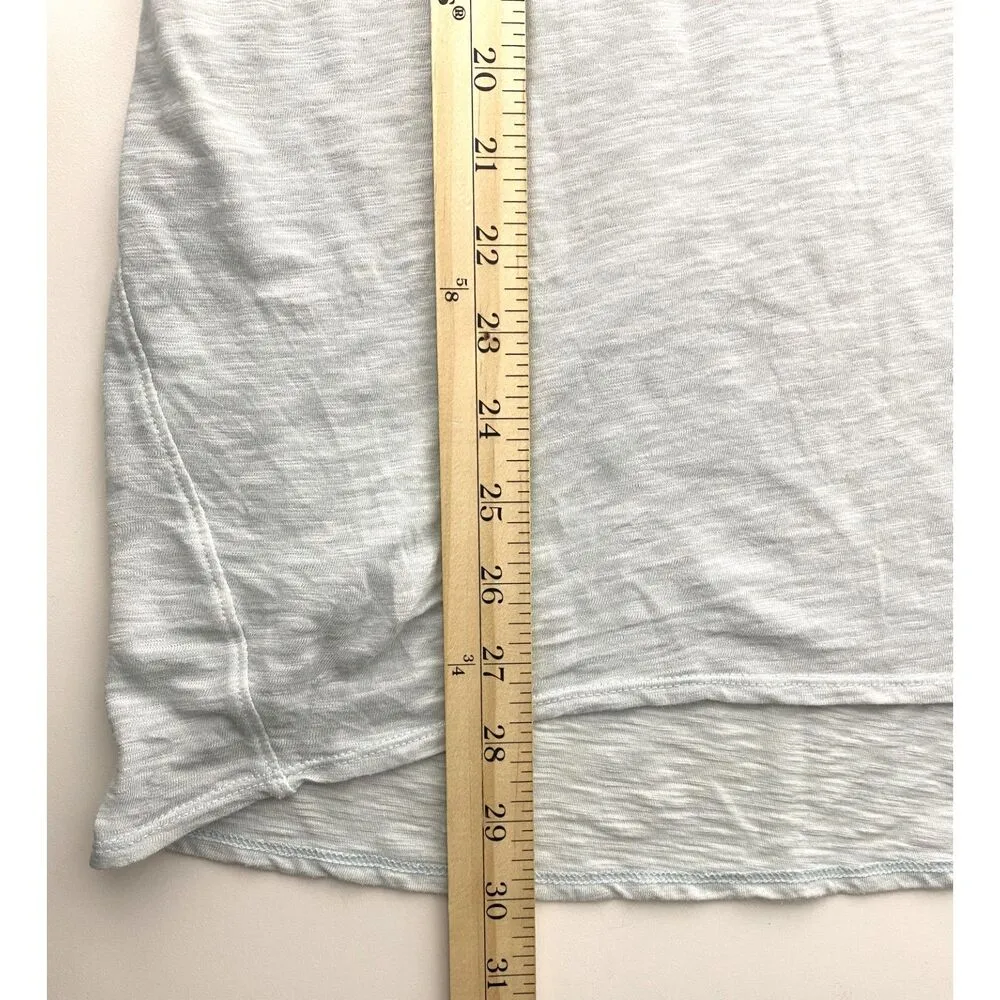 Athleta Light Blue Lightweight Long Crewneck Cotton Blend Tank Sz S - Image 8