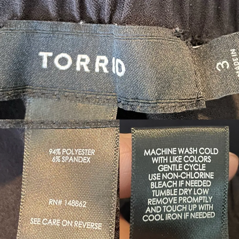 Torrid Womens Shorts Black Tie Front Belted Mid Rise Pockets Plus Size 3X - Image 8