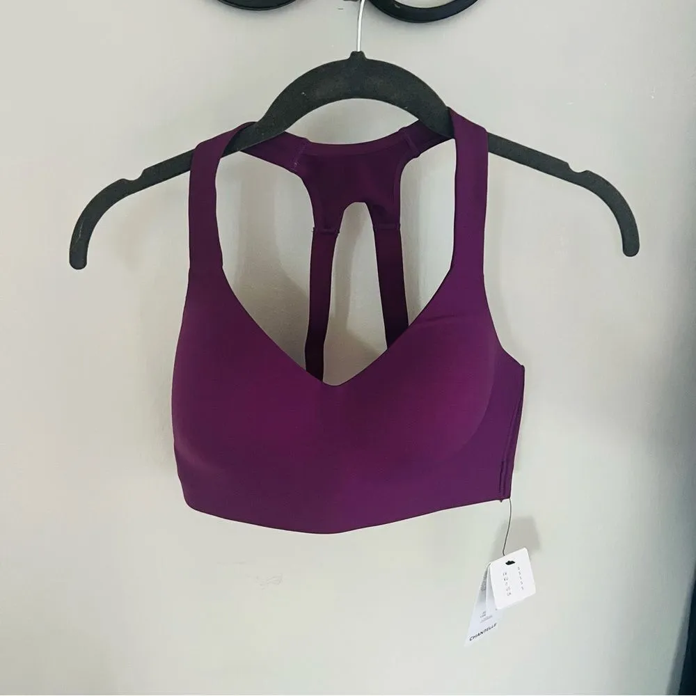Chantelle High Impact Wirefree Sports Bra, Wireless Top, Purple, Medium, NWT - Image 7