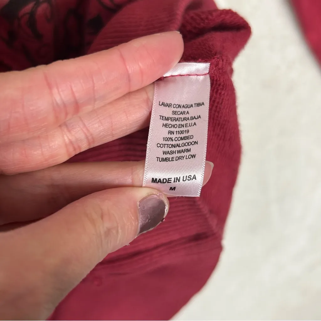 Key Closet Hoodie Dipped Tie Dye Full Zip Hooded Sweater Studded Y2K Grunge 2003 Pink Size M - Image 6