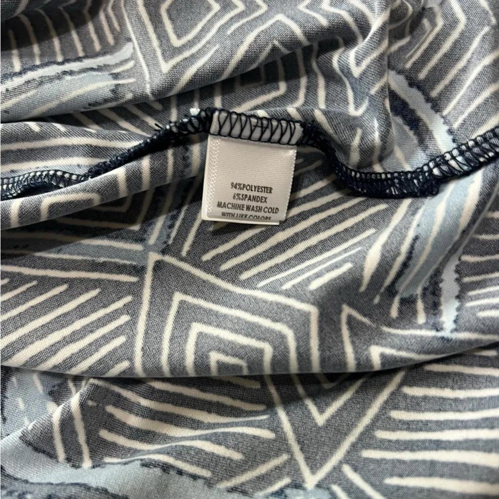 Geometric Patterned Sleeveless midi Dress Black Size L - Image 3