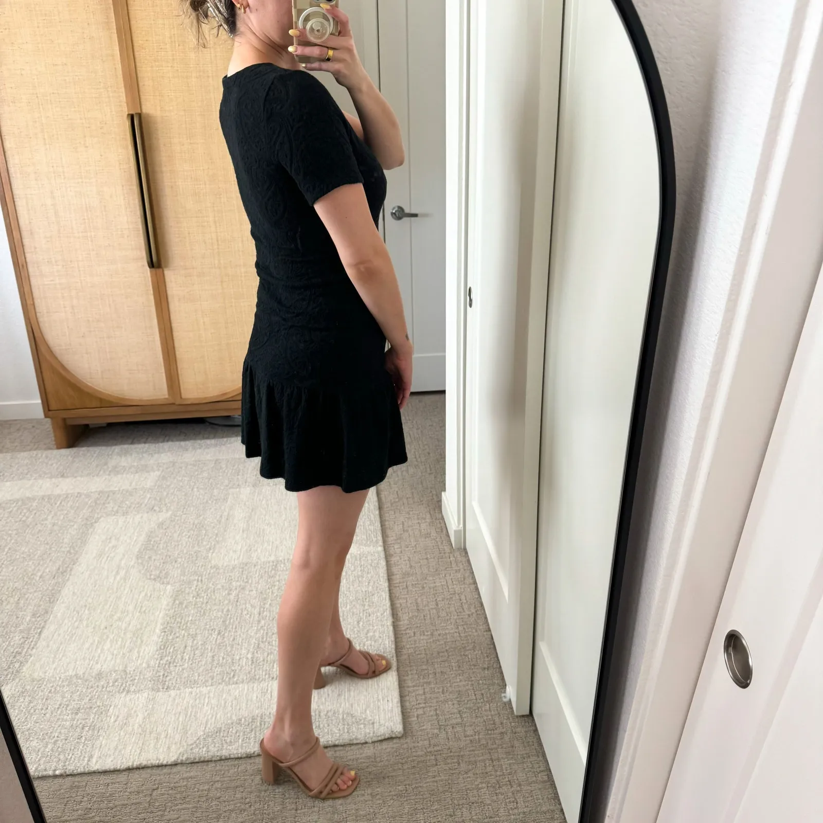 The Kooples Black Zip Front Mini Dress - Image 2