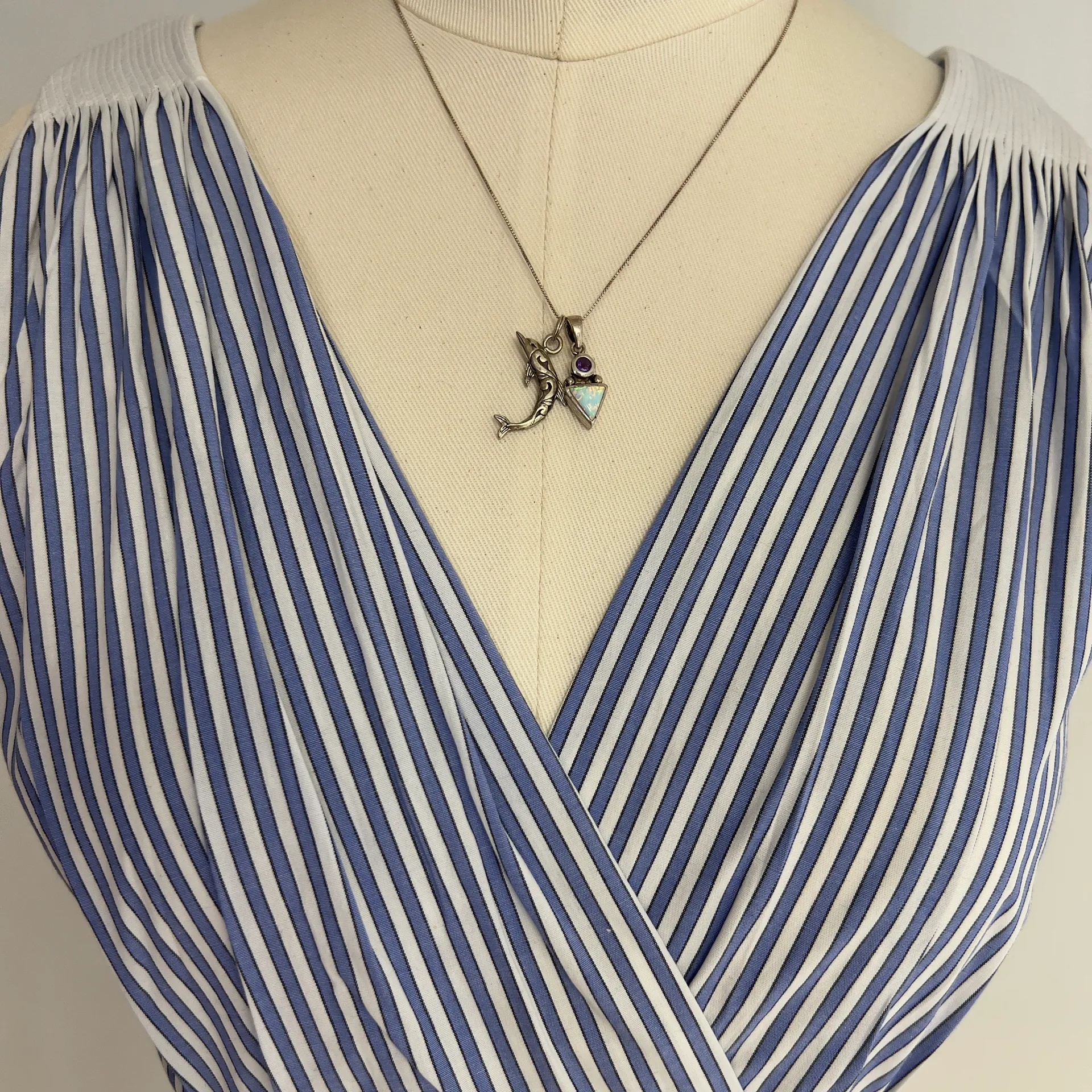 BR Stripes Peplum Blouse NWT - Image 4