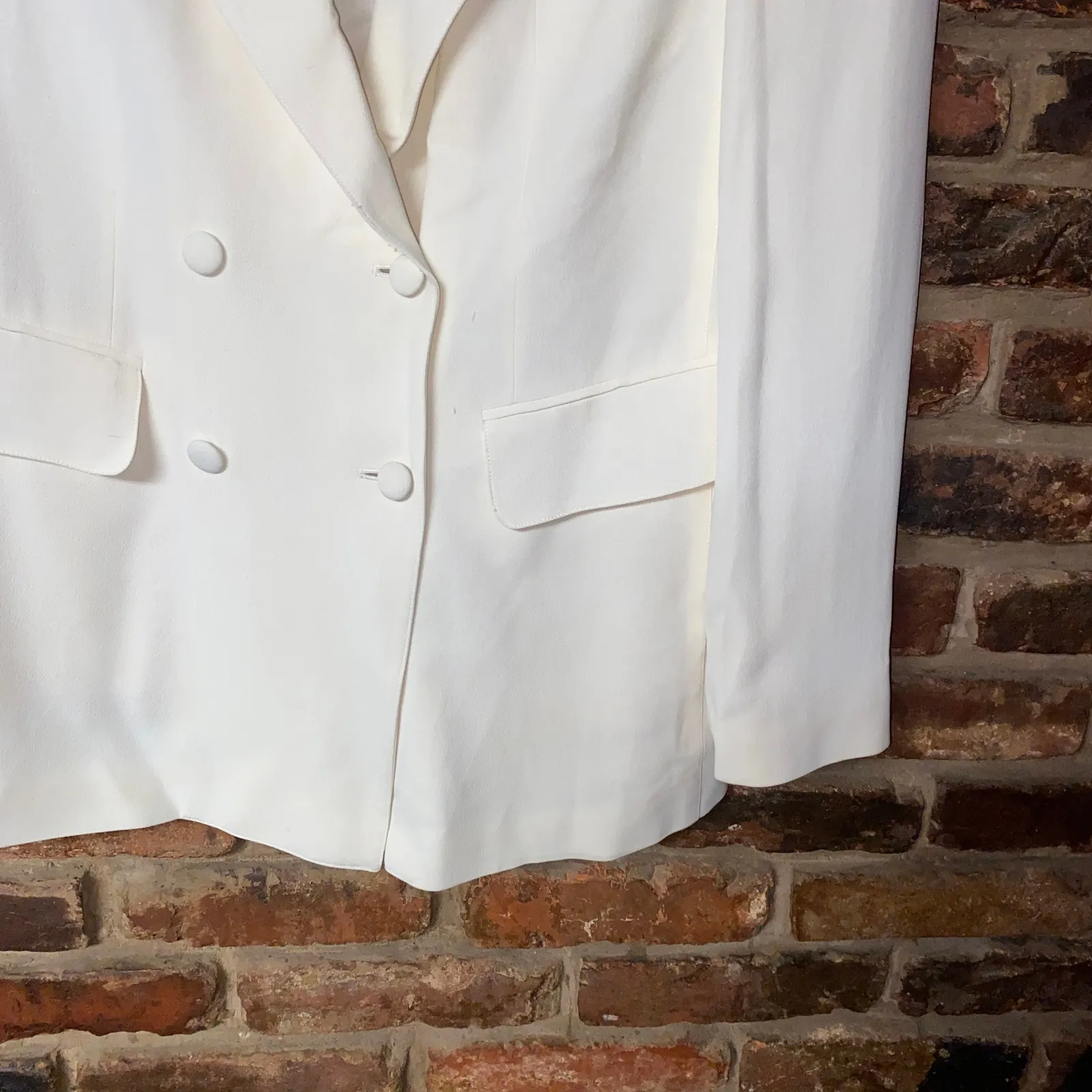DKNY Donna Karan New York Vintage Ivory 2-Button Blazer Jacket Women's Size 6 - Image 3