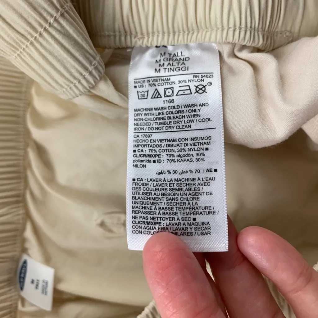 TALL Old Navy Wish Bone Poplin Pull On Cargo Jogger Pant MT - Image 4