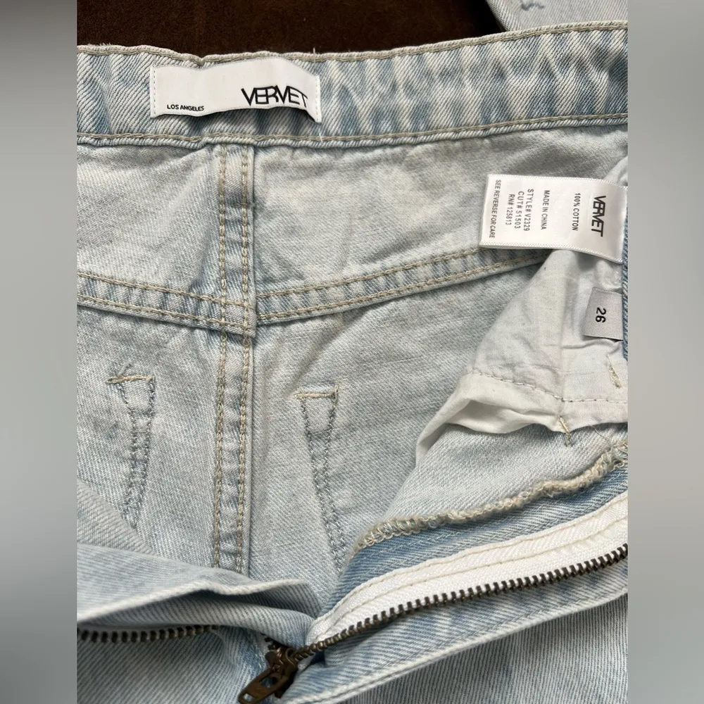 VERVET LOS ANGELES Light Blue Distressed Women's Jeans Size 26 - Image 8