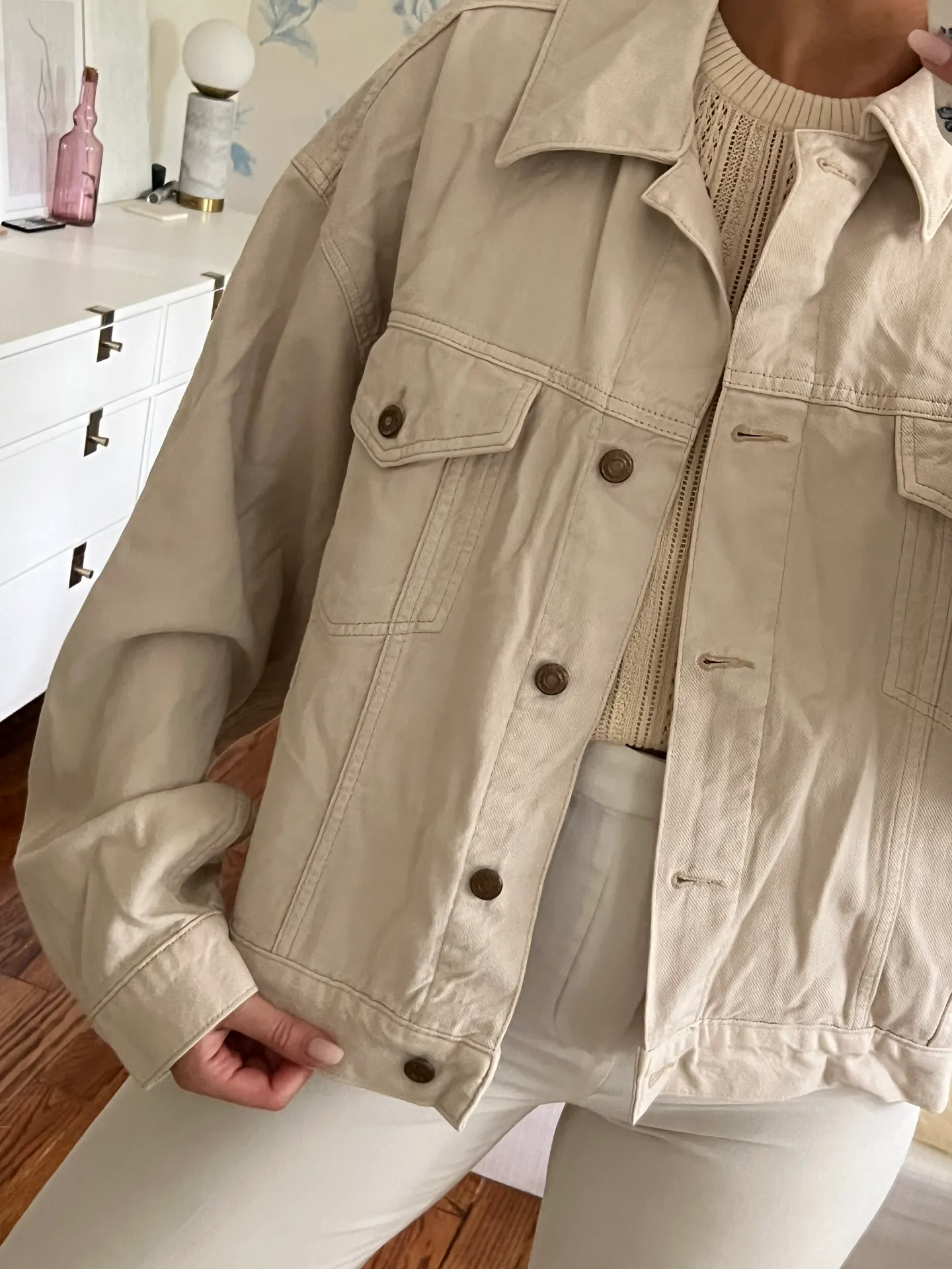 Denim Jacket Cream - Image 2