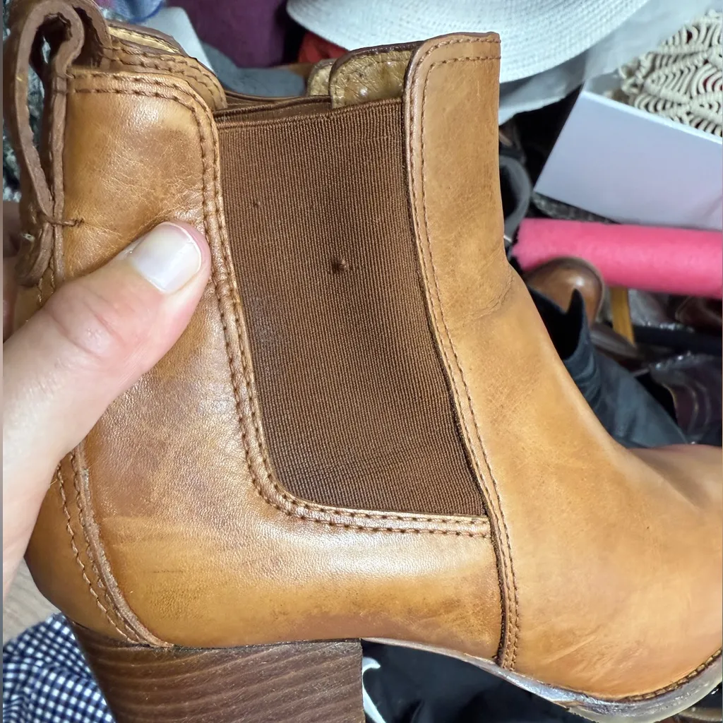 MADEWELL‎ Regan boot pull on Boots Size 7 Saddle BROWN Booties Short Heeled - Image 13