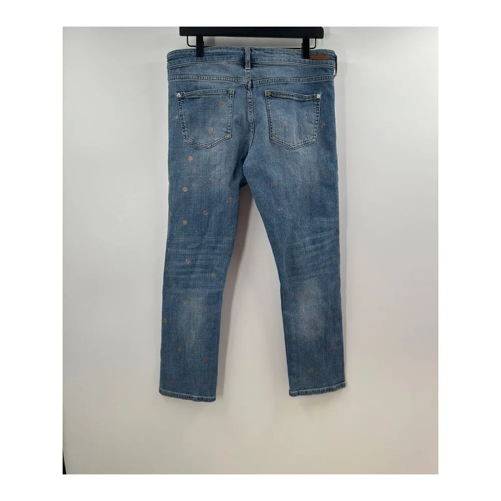 Anthropologie Pilcro and the Letterpress  Metallic Polka Dot Jeans Size 29 - Image 7