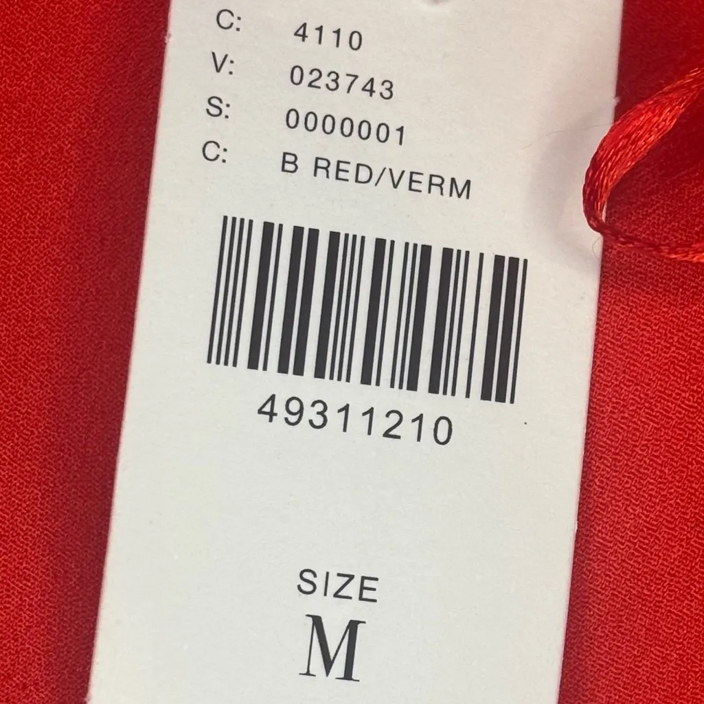 NWT ANTHROPOLOGIE ADELYN RAE Bright Red Peplum Corseted Strapless Top Sz Medium - Image 14